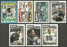 1987 Topps Los Angeles Raiders 17 card Team Set M Allen H Long Todd Christensen