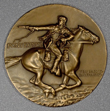 Sociedad de Medallistas 1952 45ª edición, Pony Express, con caja y certificado de autenticidad