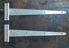 1 Pair of 18"/45cms Galvanised Steel Fence Hinges. Ideal for Garden Gates VGC!