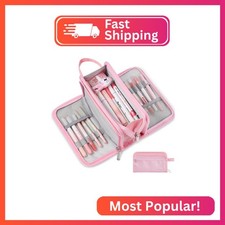 Sooez Large Pencil Case, Big Capacity Pencil Pouch Pen Bag with 3 Compartment, P