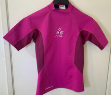 NRS Hydroskin 0.5 Shirt Rashguard Women's Pink Short Sleeve Shirt Size Large
