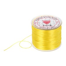 Elastic String for Bracelets, 0.8mm Stretch Bead Cord Yellow, 100m