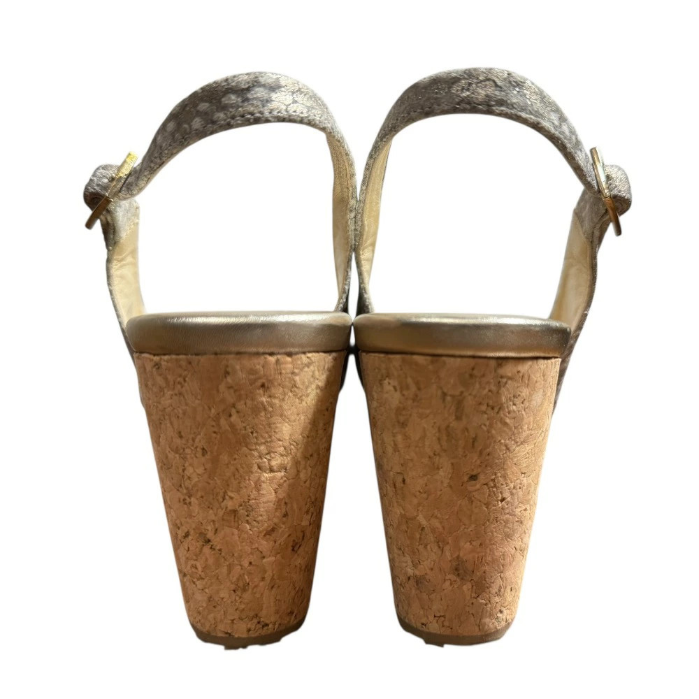 Jimmy Choo Python Pattern Wedge Sandals Gray 24cm… - image 6