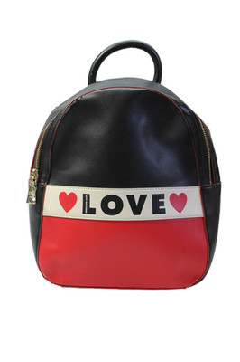 Love Moschino Womens Vegan Leather Backpack Black
