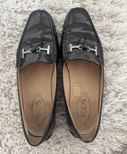 Tods Damen Mokassins Schwarz Leder Slip-On Lo...