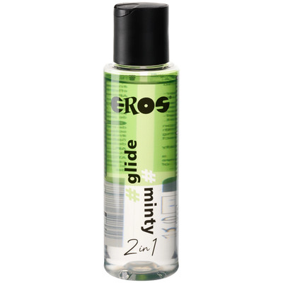 EROS 2in1 Minty Glide 100ml Silikon Gleit und Massagegel kühlend mit Pfefferminz