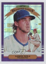 2019 Donruss Optic Diamond Kings Purple Pandora Prizm 70/99 Aaron Nola #18 0q3