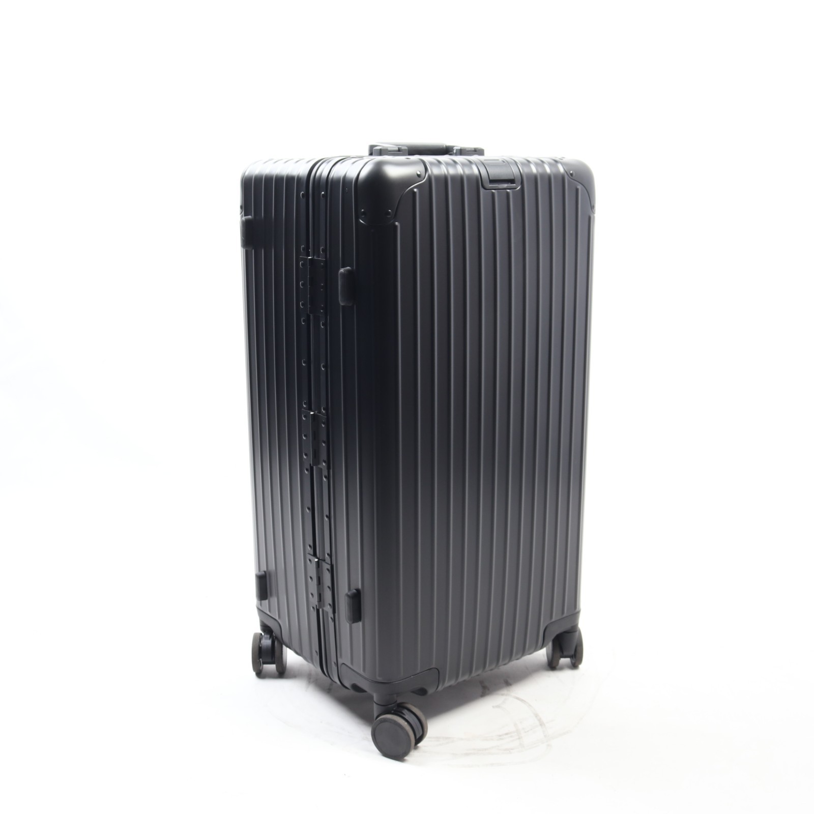 26"" Premium Full Aluminium Suitcase Trunk Style Check In Spinner Case - Black