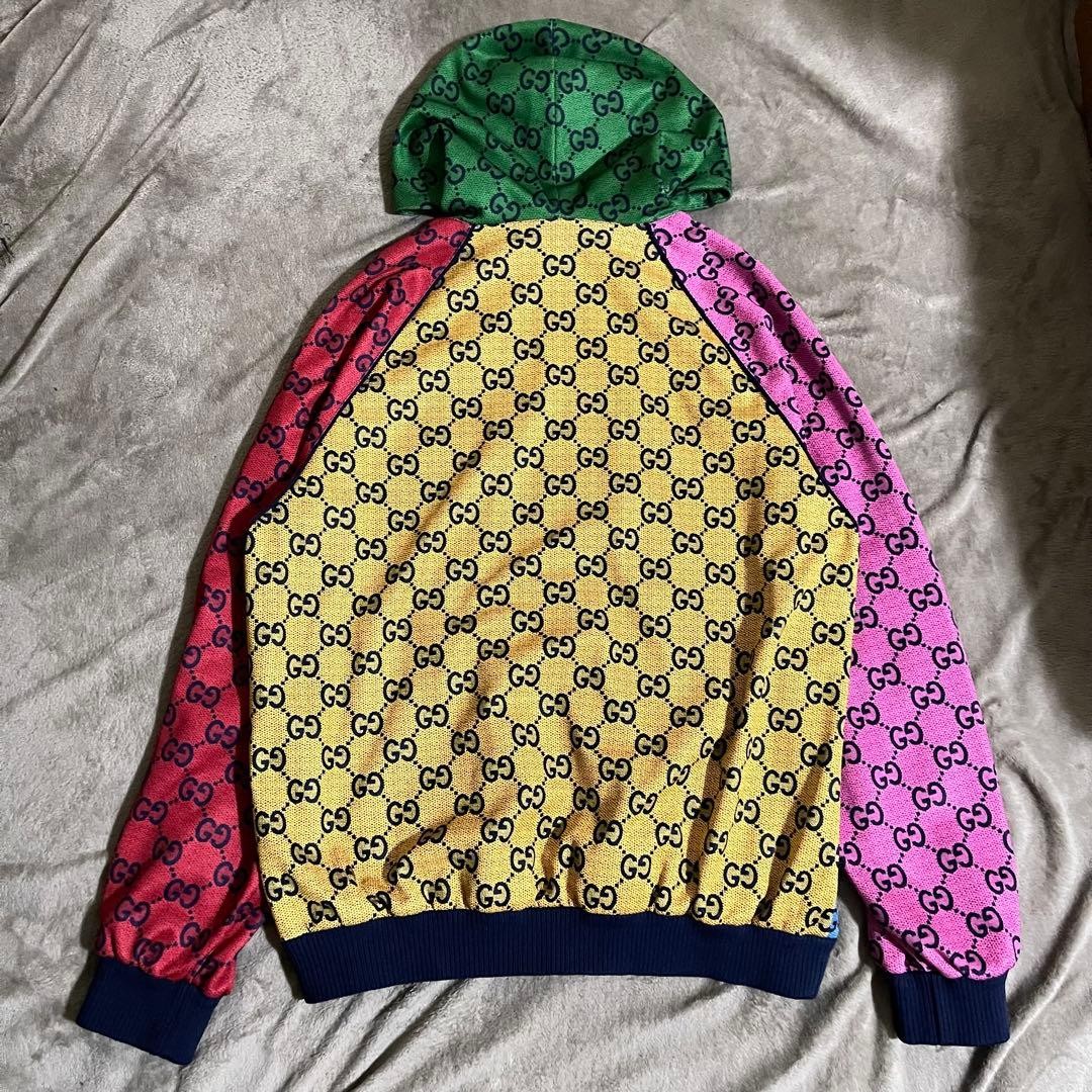 GUCCI GG all-over print hoodie Half Zip Technical jersey