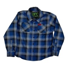 Dixxon Flannel Shirt Kids Small Blue Plaid Long Sleeve Michael Myers Halloween