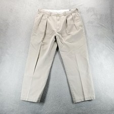 Polo Ralph Lauren Pants Mens 36x30 Beige Pleated Chino Classic Baggy Trousers