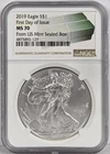 2019 NGC Eagle First Day of Issue S$1 MS 70 From US Mint Sealed Box