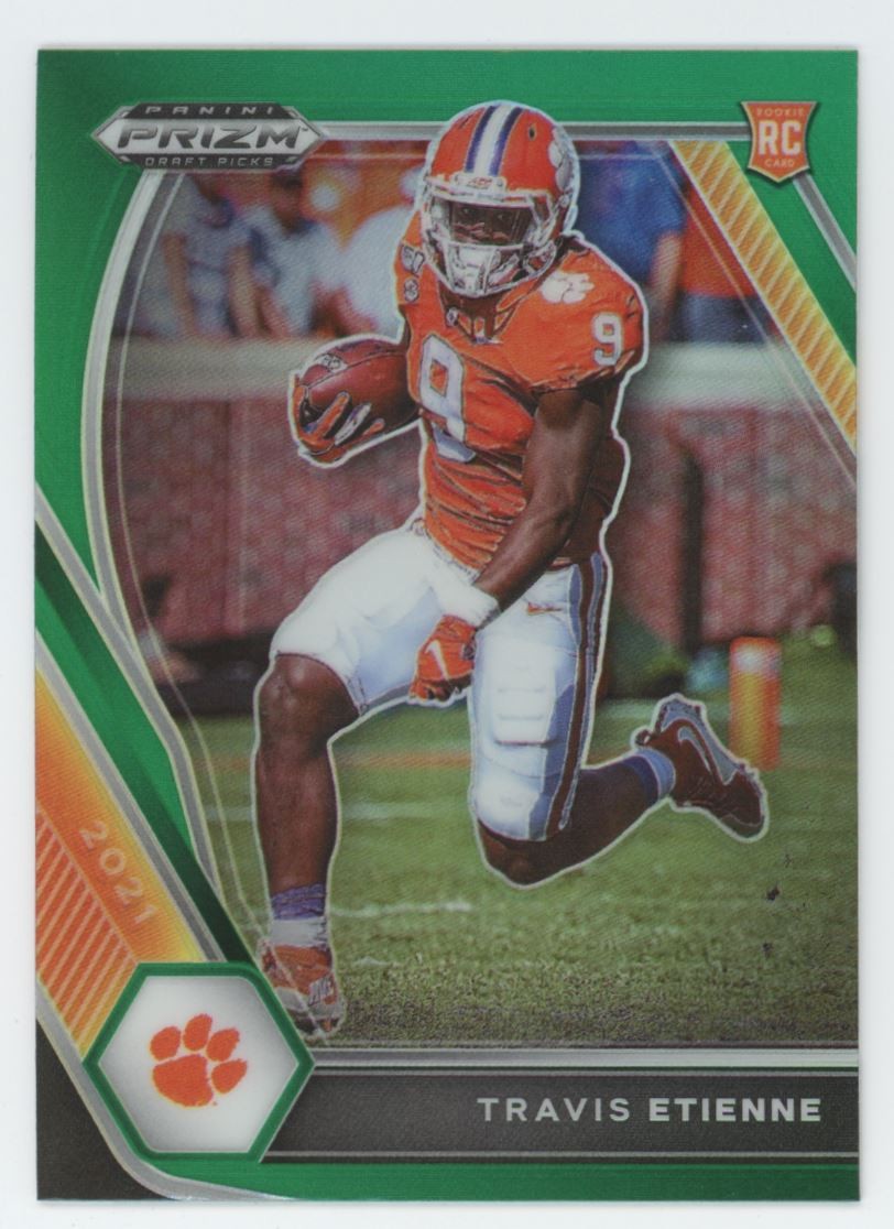 2021 Panini Prizm Draft Picks Green Travis Etienne Jr. Rookie Clemson Tigers