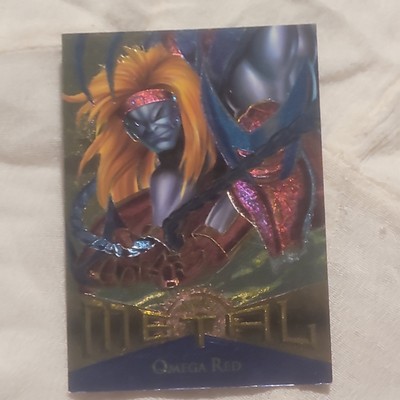 1995 FLEER MARVEL METAL SILVER FLASHERS # 101 OMEGA RED MINT++