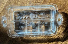 Vintage Tuscany Collection Essential 3 Part Frosted Relish Tray 14x6" Floral