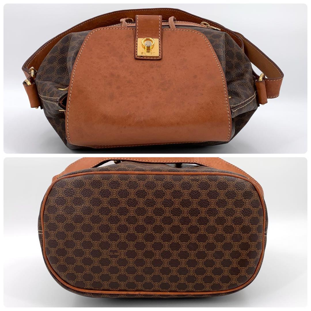 CELINE Macadam Triomphe Drawstring Shoulder Bag B… - image 8