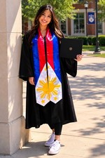 Philippine Graduation Grad Stole Sash Philippines Filipino Scarf Flag Sun Stars