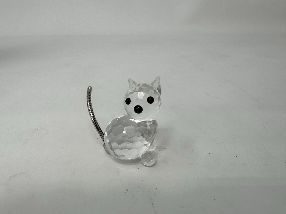 Swarovski Crystal Retired Miniature Cat W/ Org Box (B-836) | eBay