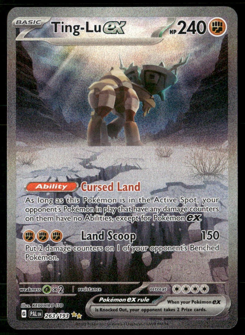 TING-LU EX 263/193 SPECIAL ILLUSTRATION RARE PALDEA EVOLVED POKEMON HOLO NM