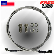 Braided Hydraulic Brake Hose Line 82 With 2 Banjo Nuts Universal Brake Line Braided Hydraulic Brake Hose Line 82 With 2 Banjo Nuts Universal Brake Line