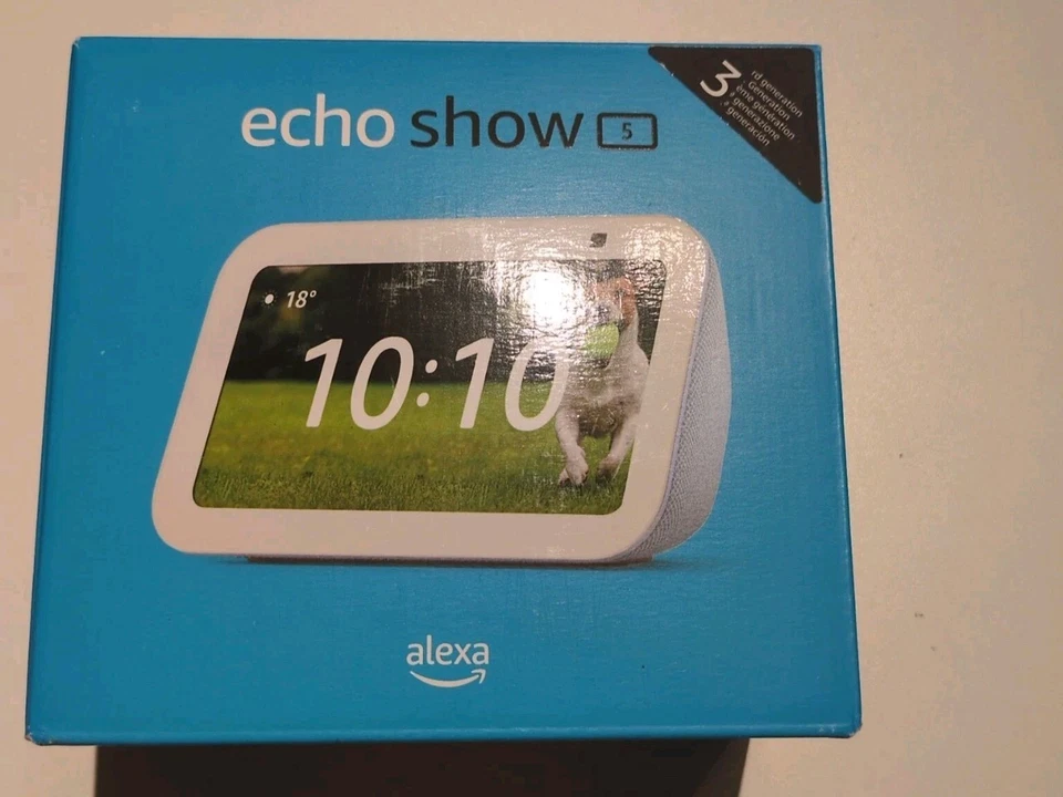 Echo Show 5 (3. Gen) Graublau ☆ Alexa Smart Display mit Touch & Cam ☆ Neu & OVP