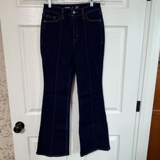 Old Navy Higher High Rise Flare Jeans Dark Wash Petite Size 6
