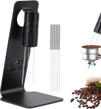 WDT Tool Espresso Distribution Tool, Coffee H：4.8 inches, Light Black 