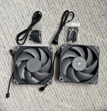 Two LIGHTLY USED Phanteks T30-120 Premium High Performance PWM Computer Fans