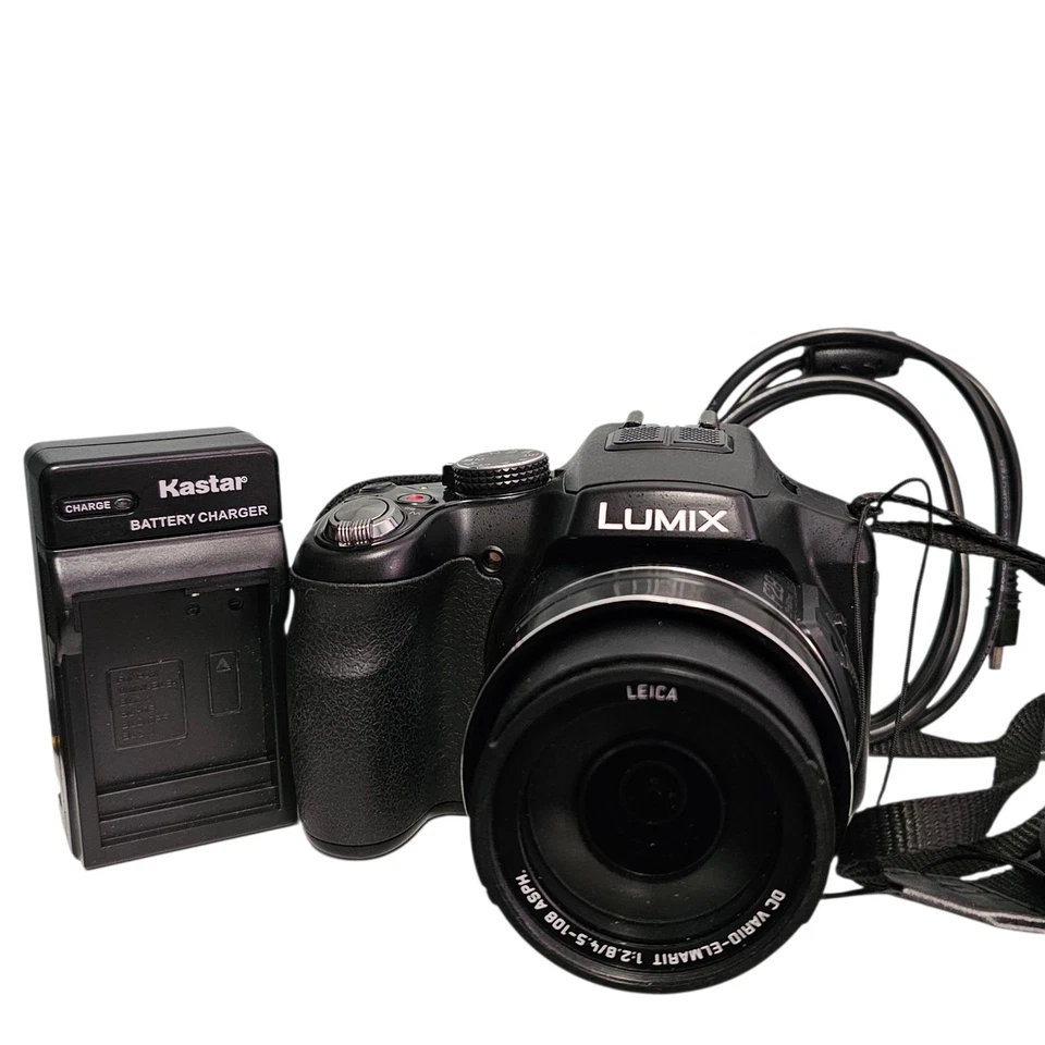 Cargador de batería para cámara digital Panasonic Lumix DMC-FZ200 64 GB tarjeta SD Foto 2 de 4