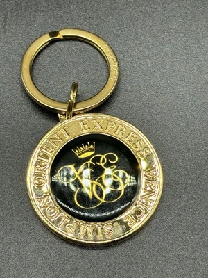 Vintage Venice Simplon Orient Express Keychain Gold Tone Monogram VSOE 