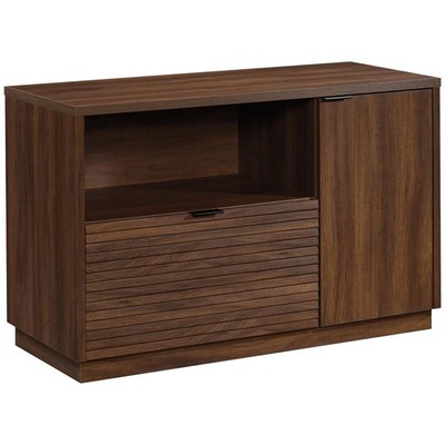 Sauder Englewood Engineered Wood Storage Credenza in Spiced Mahogany