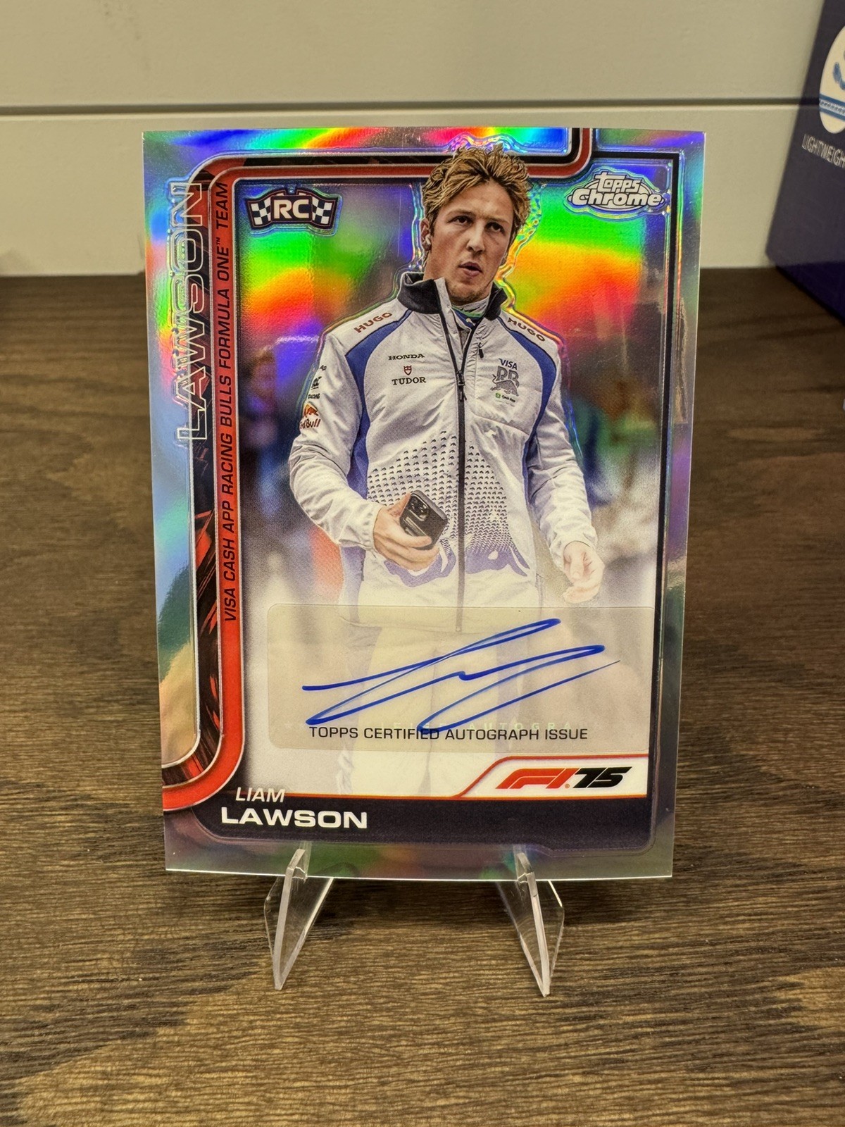 2025 Topps Chrome Formula 1 F1 Liam Lawson RC Rookie Auto Refractor