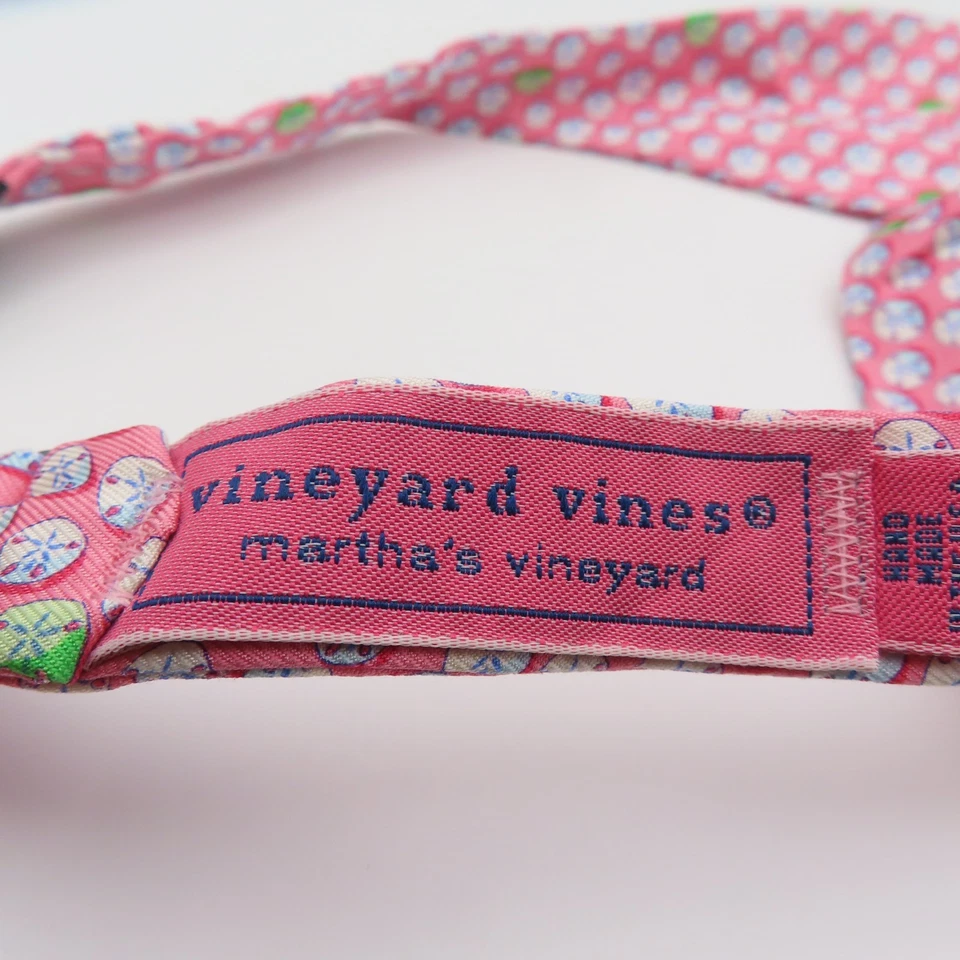 Галстук-бабочка Vineyard Vines шелк розовый песок доллар в горошек ширина 2,5 дюйма самостоятельный галстук сделано в США - Изображение 3 из 4