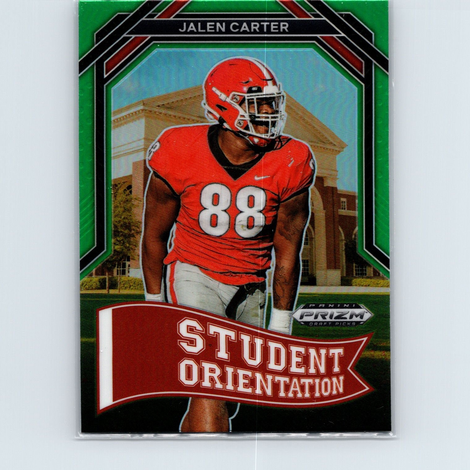 Jalen Carter Panini Prizm Draft Picks Student Orientation #SO25 Green Prizm
