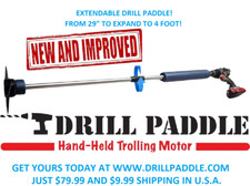 Drill Paddle  Trolling Motor, KAYAK,BOAT,CANOE,PONTOON,FISHING TUBE,PREPPER,2 