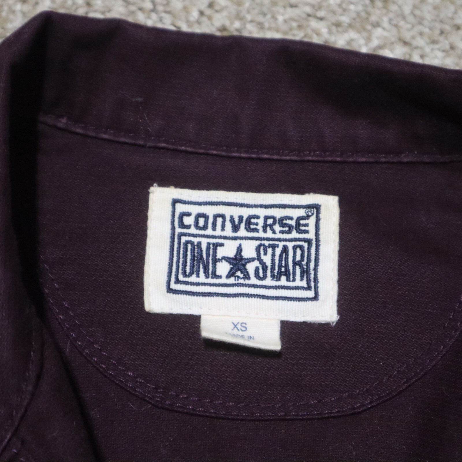 Converse Jacket Purple Button Down Long Sleeve Ca… - image 3