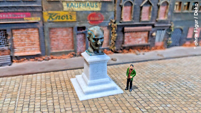 1/87 ''Kemal Atatürk'' Büste Türkei Denkmal Memorial Bronze Statue Stadt H0 1:87