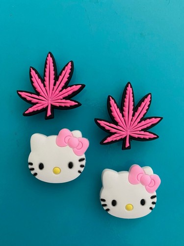 4 Dijes para Zapatos Jardín Holey Zuecos Gatito Hierba Maceta Hoja Pin Enchufe Accesorio para Cocodrilo - Imagen 4 de 12