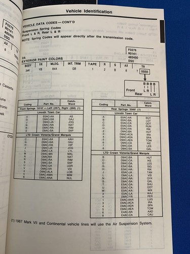 1987 Ford Car Specification Books 1&2 Front & Rear Wheel Drive FoMoCo - Picture 10 of 10