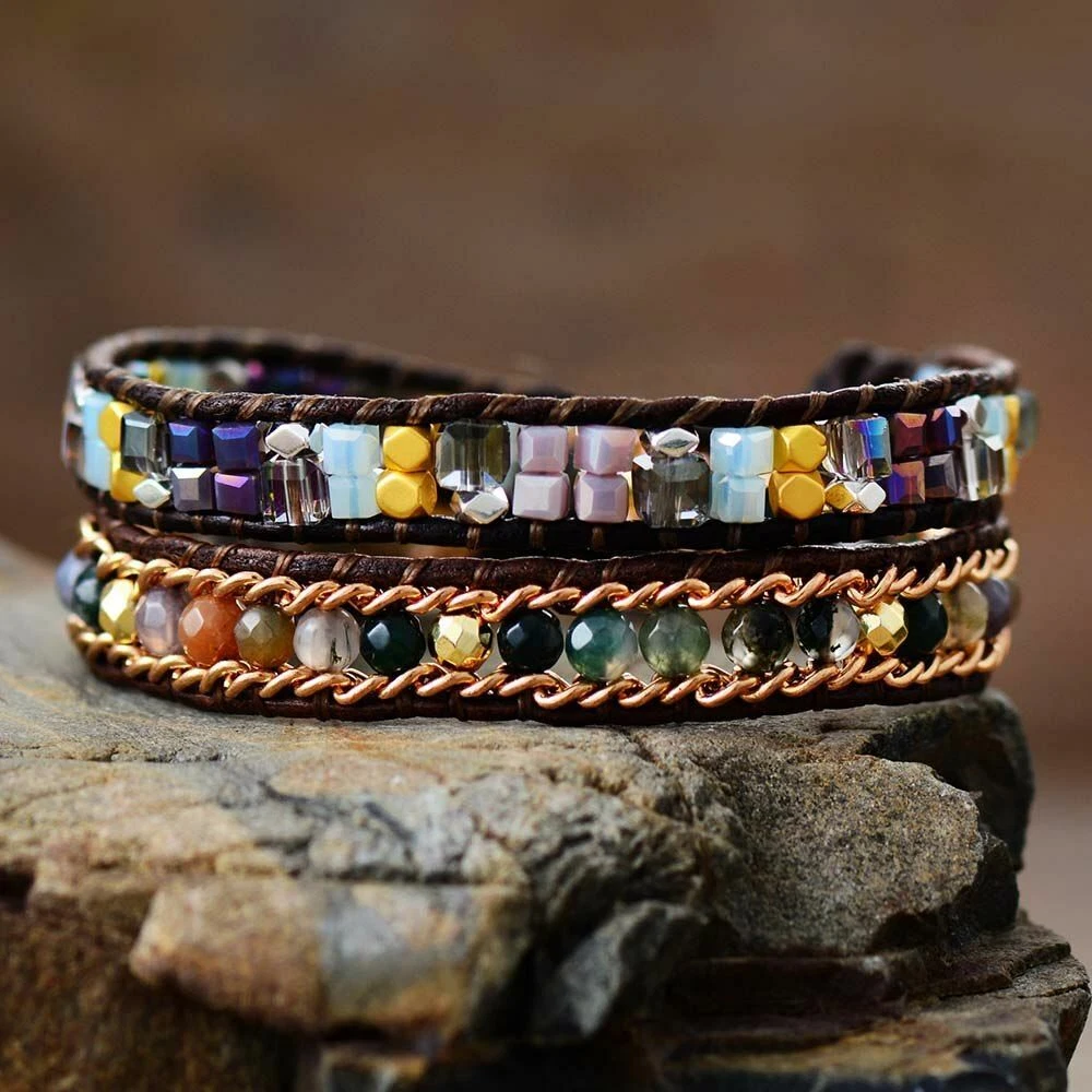 Leather Bracelets for Women, Womens Leather Bracelet, Leather Wrap Bracelet,  Metallic Purple, Lavender, Pink, Violet, for Women, Mothers Day | Urban  Survival Gear USA