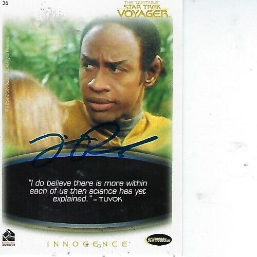 TIM RUSS SIGNED 2012 QUOTABLE STAR TREK VOYAGER #36 - TUVOK - Picture 1 of 1