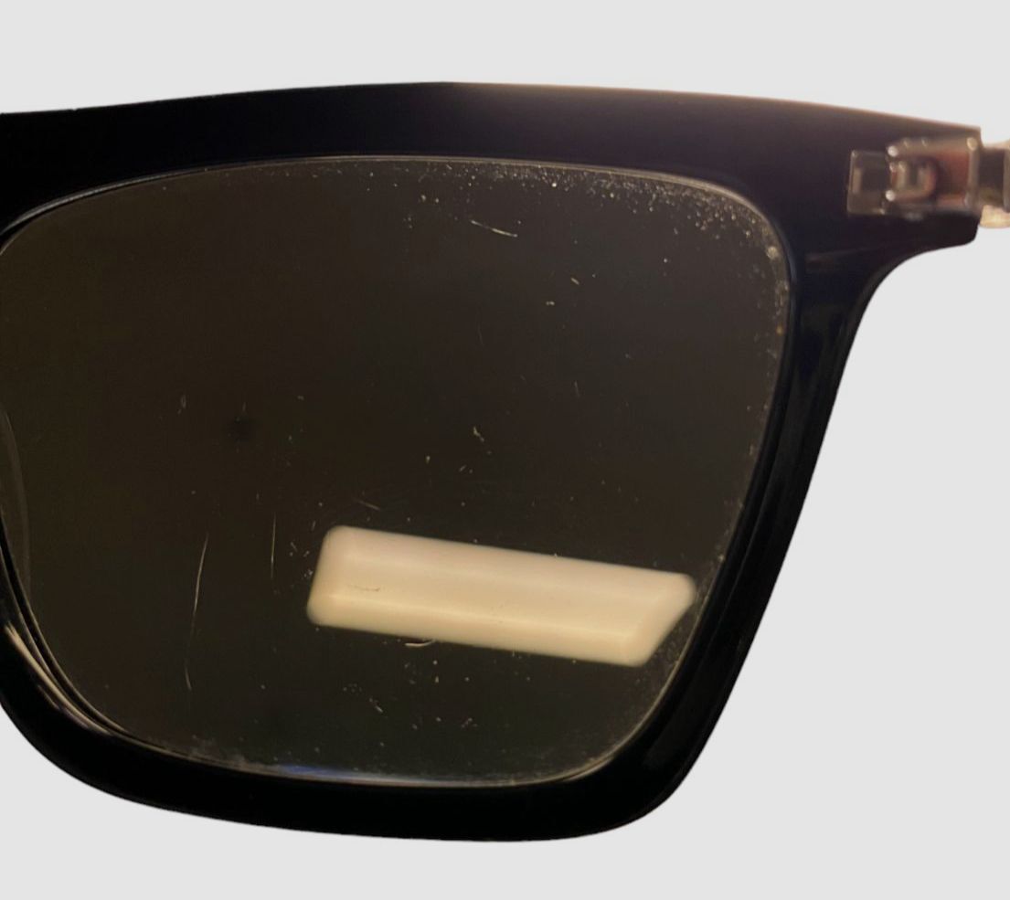 Occhiali da sole donna Saint Laurent neri rettangolari tonalità $460 misura 55 18 145