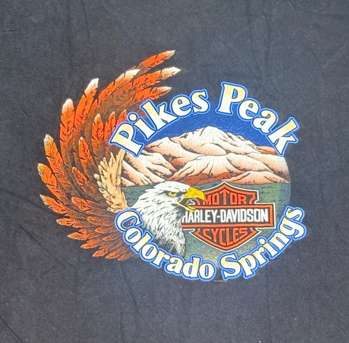 Harley Davidson Vtg Pikes Peak Colorado Springs Short Sleeve T-Shirt Size XXL - Picture 7 of 7