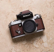Nikon F2 W/ DP-1 Replacement Cover, Laser Cut - Genuine Leather 
