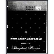 Marantz Model 2226 Stereophonic Receiver Service Manual 36 pages comb bound