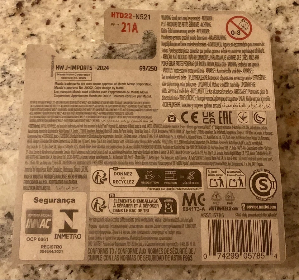 Hot Wheels ‘15 MAZDA MX-5 MIATA ARANCIONE 2024 1:64 - Immagine 2 di 2