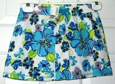 NWT GIRLS BALI BLUE FLORAL CHILDREN'S PLACE SKORT  SIZE M 7/8