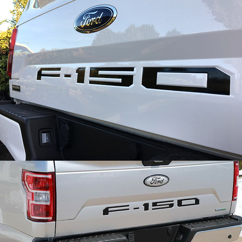 For 2018 Ford F150 3D Black Tailgate Letters Decal Inserts - Picture 6 of 6