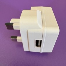 WHITE UK 5.0V 1A 3 PIN USB PLUG AC-DC / ADAPTOR POWER SUPPLY CHARGER