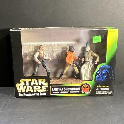 Star Wars Power of the Force Cantina Showdown Dr. Evazan Ponda Baba Obi-Wan NEW